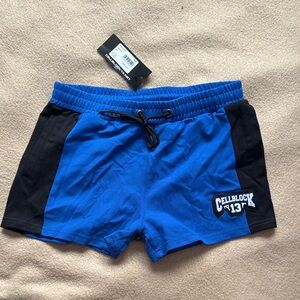 CellBlock 13 Blue and Black All Access Zipper Shorts